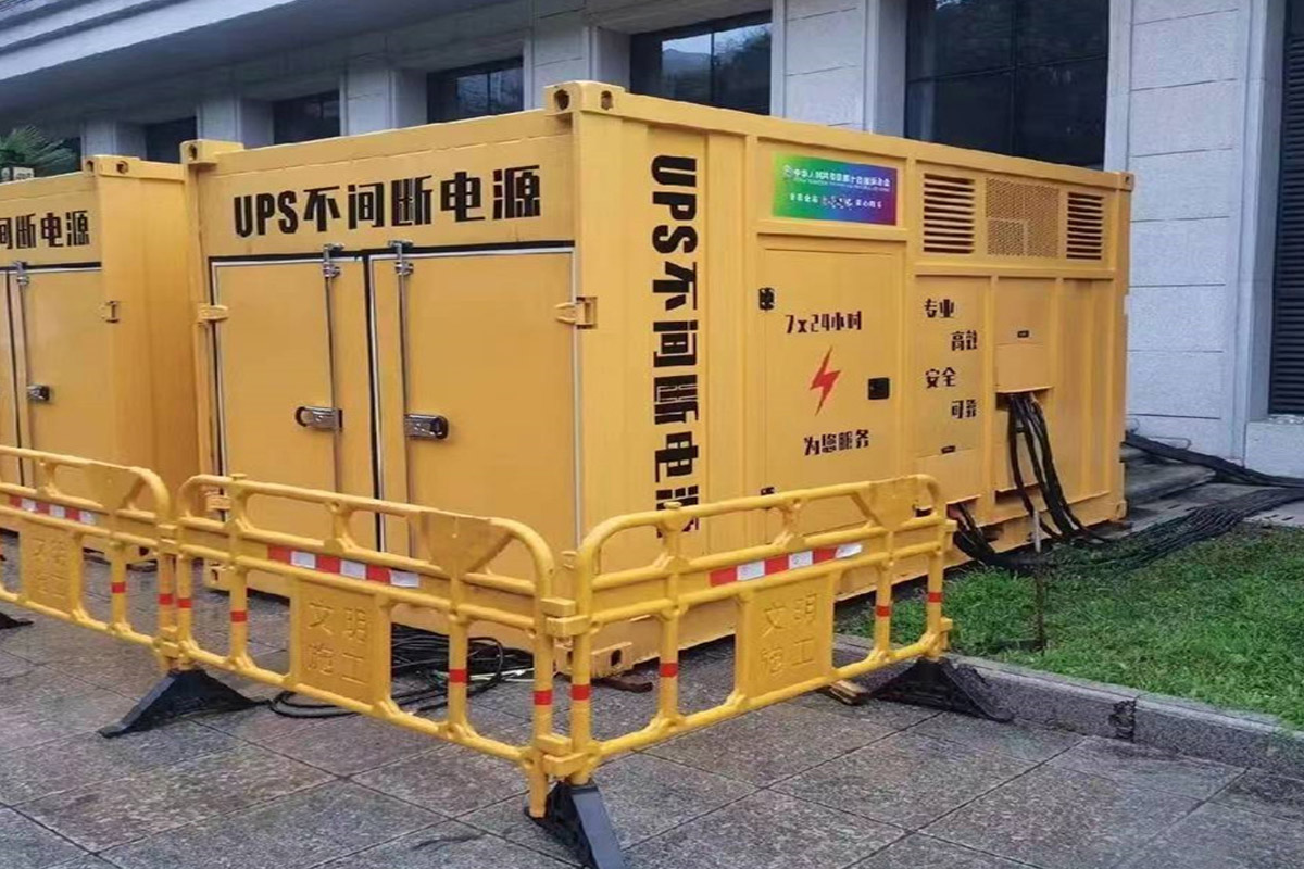 马尾发电机租赁施工现场