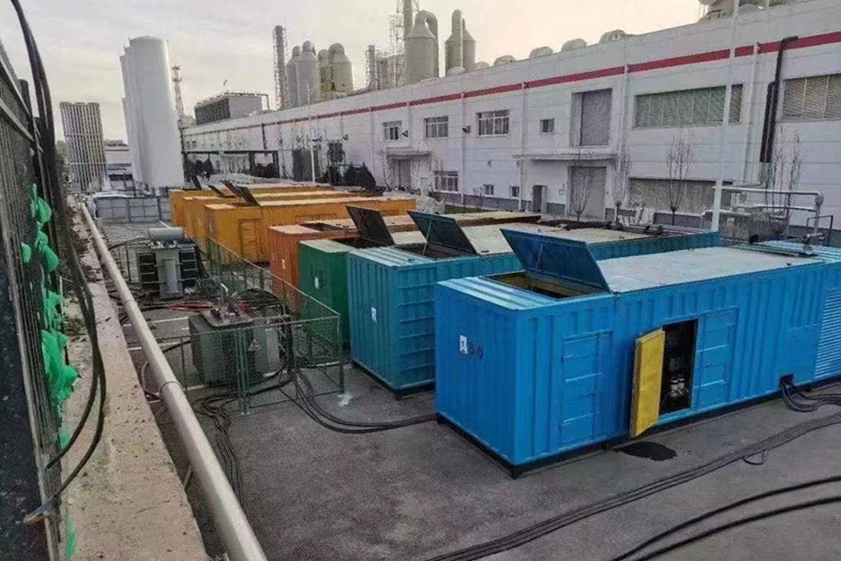 马尾发电机租赁施工现场